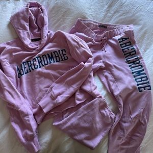 abercrombie pink sweat suit